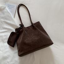 Autumn and Winter Retro Lazy Style Shoulder Bag Fashionable Large-Capacity Commuter Shoulder Bag Shopper Tote 33x13x27cm