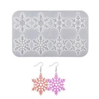 Delicate Snowflake Epoxy Resin Molds Sturdy Silicone for DIY Christmas Ornaments Jewelry Pendants and Keychains white