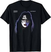 Ace Frehley Adults Black Cotton Classic Lightweight Crew Neck T-Shirt L black