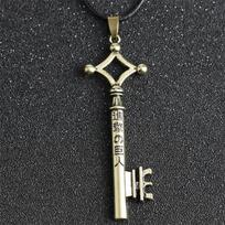 Anime Attack on Titan Necklace Eren Key Shingeki No Kyojin Pendant Vintage Retro Necklace Cosplay Party Jewelry bronza