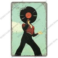 Retro Plakatas Skardinės Ženklai CD Radijas Gitara Dainininkas Vintažinė Metalo Plokštė Sienų Dekoras Muzikos Šventė Baras Klubas Svetainė 26T0104 26T0104 20x30cm beige