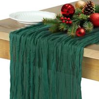 Elegantiški krepiniai staltiesės takeliai Minkšti skalbiami klostuoti staltiesės 180/300/400CM Poliesterio staltiesės dangalas Vestuvių dušas 23.62x70.87 in black