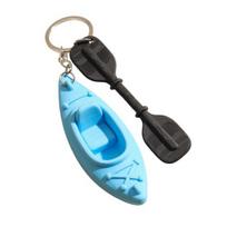 Keychain Pendant 3D Kayak Shape Sports Keyring Water Sports Enthusiasts Key dangaus mėlyna spalva