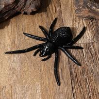 LED Luminous Black Spider Halloween Decoration Prop Prank Toy white
