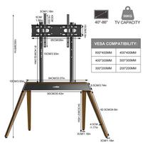 Heavy Duty Steel TV Floor Stand for 40-86 Inch Height Adjustable TV Mount U-Z1818-86