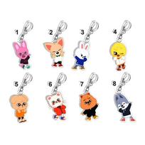 8pc Stray Kids SKZOO Full Body Character Keychain Bang Chan Lee Know Changbin Hyunjin Han Felix Seungmin I.N KeyRing Bag Pendant STAY Gift 8pcs white