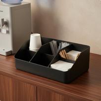 Cups Dispenser stand space Saving Countertop and Holder Large Capacity Refreshment Center Basic Model black