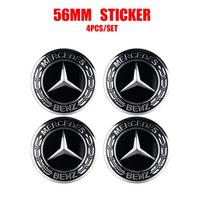 4 vnt. 56MM/60MM/65MM Automobilio ratų centriniai dangteliai Lipdukas Mercedes benz A B C E G CLA GLK GL KLASĖS AMG W212 W213 W176 W205 W177 AN1 black