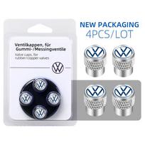 For Volkswagen VW New Car Wheel Tire Valve Caps Tyre Rim Stem Covers Airdust Waterproof For Volkswagen VW Passat Polo TIGUAN CADDY Touran Golf ER1