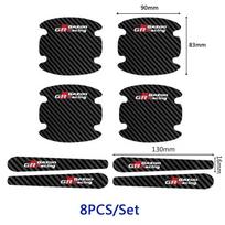 Automobilio Anti-Scratch Lipdukai Toyota GR Gazoo Sport Racing Durų Rankenėlėms Anglies Pluošto Apsauginė Plėvelė Rankenėlės Apsauga Aksesuaras XO8 black