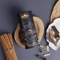 Aromatingi aukščiausios kokybės dhoop lazdelės be bambuko - Juodasis oud - Keraminis laikiklis viduje - Su eteriniais aliejais - (30 lazdelių) (30 Sticks) black
