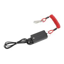 Trailer Breakaway Switch with 4ft Coiled Cable Safer Towing High Temp Resistance for RV Camper Trailer gray