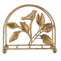 1pcs Vintage Gold Finish Metal Napkin Holder Bronze Color Bird Napkin Holder  For Dining Table brown