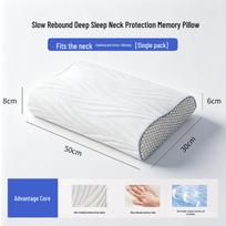 High-Grade Memory Foam Pillow for Neck Support and Enhanced Sleep white