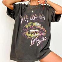 Retro Def Leppard Shirts Def Leppard Unisex Tshirts Womens and Unisexs Editions XL gray
