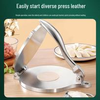 Manual Dough Press for Buns, Dumplings, and Tortillas - Easy Handmade Wrapper Mold 16cm Black Press white