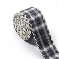 DIY Plaid Ribbons Wavy Edge Preppy Bow Tie Ribbon Wavy Edge Ribbon  Craft Accessories 1