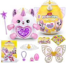 Rainbocorns Fairycorn Princess Series 6 Kitty – kolekcinis pliušinis žaislas – stebuklinga fėja princesė, mielas pliušinis kimštinis gyvūnas, lipdukas (kitty)