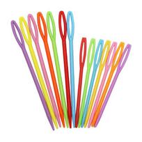 Leeq 40 plastikinių siuvimo adatų rinkinys, audimo adatos vaikams, didelės akelės plastikinės adatos vaikams siuvimo amatams