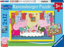 Ravensburger vaikiška dėlionė 12004017 - Time to Celebrate! - 2 x 12 dalių Peppa Pig dėlionė vaikams nuo 3 metų