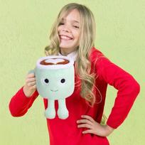 Minkštas latte puodelio pliušinis žaislinis pagalvė, suaugusiems ir vaikams.