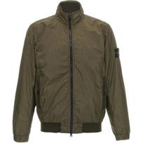 Stone Island SS25 Badge Stand Collar Zip Long Sleeve Pilot Jacket Men jackets Olive K1S1541000-37S0A23-V0054 XXL gray