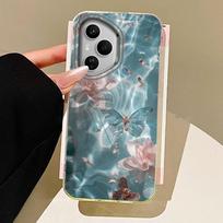Vandens tekstūros drugelio gėlės telefono dėklas Honor 400 200 90Smart Pro Magic7 6 5 70 Lite X9a X9c X9b X8b X8a X8c X7c X6c Honor X9a gray