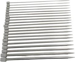 Tbest Ft Collection mezgimo virbalai 25cm nerūdijančio plieno blizgantys plataus pritaikymo metalinių mezgimo virbalų rinkinys mezgimo įrankiai 22vnt