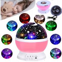 Led Žvaigždžių Projektorius 2in1 Naktinė Lempa Vaikams, Usb/baterijos