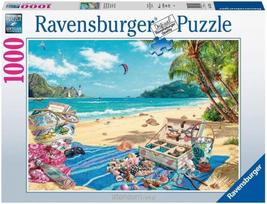 Ravensburger pakrantės vandenyno ežero paplūdimio dėlionė The Shell Collector 1000 detalių, įvairiaspalvė, 27 x 20 cm