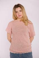 Designette mezgimo rinkinys, Lady Sybil palaidinė, mercerizuota egiptietiška medvilnė, 3xl, sena dulkėta rožinė
