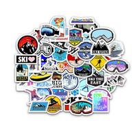 10 30 50Pcspack Ski Stickers Waterproof Skateboard Motorcycle Guitar Luggage Laptop Bicycle Sticker Kids Toys black