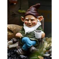 1 vnt. nykštuko nykštuko supamosios kėdės ornamentas, derva, lauko sodo puošmena, terasa, laisvalaikiui geriama arbata. 1pcs gray