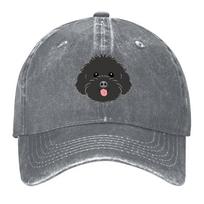 New LOVE Black Toy Poodle Baseball Cap GentleUnisex Hat Sunscreen New In Hat foam party Hat Womens Beach Visor Unisexs gray