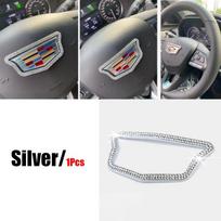 Crystal Car Steering Wheel Center Logo Edge Sticker Decoration for Cadillac CTS BLS Escalade Seville Tiburon SLS XTS XT6 CT6 rlgc26