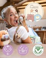 Nici mymochi minkštas žaislų rinkinys, pingvino minkštas žaislas Waddle, 8 cm, su anties ir katės kostiumu dovanų dėžutėje, pūkuotas pliušinis žaislas apkabinimui, žaidimui ir mylėjimui, 61143