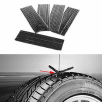 100pcs Tire Repair Strips Rubber Tubeless Tire Puncture Repair Strings for Car Motorcycle Black 200 X 3.5mm