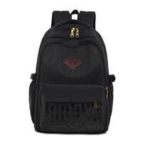 Schoolbag New Canvas Computer Backpack Large Capacity Korean Version Junior High School Student School Bag Simple Versatile Business Travel Backpack žalia