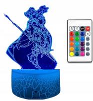 Led 3d lempa Genshin Impact anime, 16 spalvų, su pulteliu