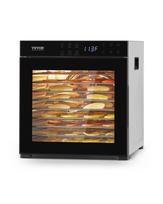 VEVOR Maisto džiovintuvas, 10 nerūdijančio plieno padėklų, 1000W elektrinis maisto džiovintuvas su reguliuojama temperatūra ir 24 valandų laikmačiu 34 x 40.5 x 36.5 cm