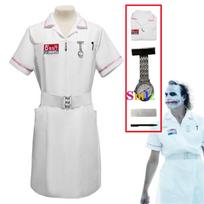Filmo Džokeris Cosplay Džeko Slaugytojo Kostiumas Uniforma Cosplay Baisus Šikšnosparnis Džokeris Suknelė Kišeninis Laikrodis Rašiklis Helovino Cos Rinkinys XL white