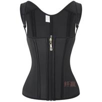 High Compression Waist Trainer Vest Zipper Closure Slimming Body Shaper S rožinė