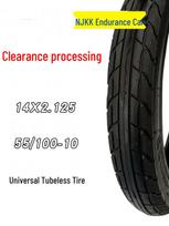 Durable 14x2.125 Electric Bike Tire, Fits Front/Rear, 55/100-10 Vacuum Tire Default Items