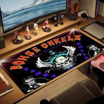 Böhse Onkelz Poster Color Mouse Pad Large Gaming Table Cushion Non-slip Laptop Tablet Big Mousepad XXL Mat Mini PC Playmat With Lock edge 30cmx60cm(11.8x23.6inch) brown