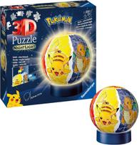 Ravensburger 3d dėlionė 11547 - naktinė lemputė-dėlionė Pokémon - Pokémon gerbėjams nuo 6 metų, Led naktinė lempa su plojimo jungikliu
