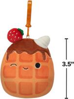 Squishmallows Weaver 3.5" prisegamas vafliukas - mažas, oranžinis