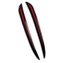 Automobilio buferio apsauga, kampinė apsauga, įbrėžimų juostelė PVC universalus automobilio sparno lipdukas priekinio galinio buferio apsaugos klijai 2PCS Black black