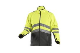 Hogert HT5K353-2XL įspėjamoji softshell striukė, 2XL, poliesteris 96%, spandeksas 4%, 2 kišenės, atšvaitai