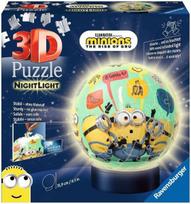 Ravensburger 3d dėlionė 11180 naktinė lemputė-dėlionė kamuolys Minions 72 dalys nuo 6 metų Led naktinė lempa su plojimo mechanizmu