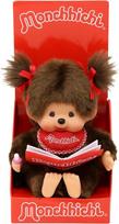 Sekiguchi 221561 originalus Monchhichi mergaitės pliušinis žaislas su nuotraukų albumu ir kaspinėliais, apie 20 cm minkštas žaislas pagamintas iš rudo pliušo